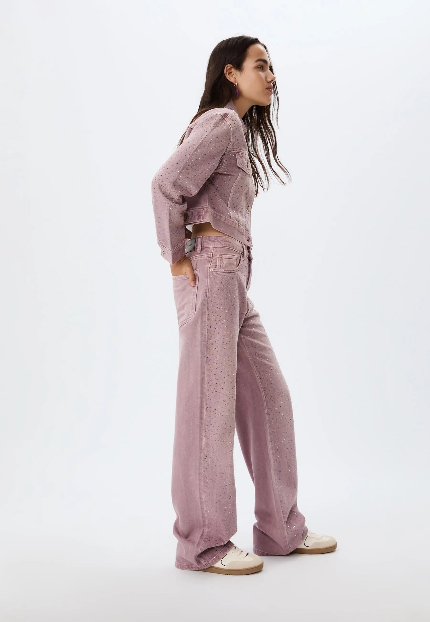 Straight-fit jeans with rhinestones Auréline