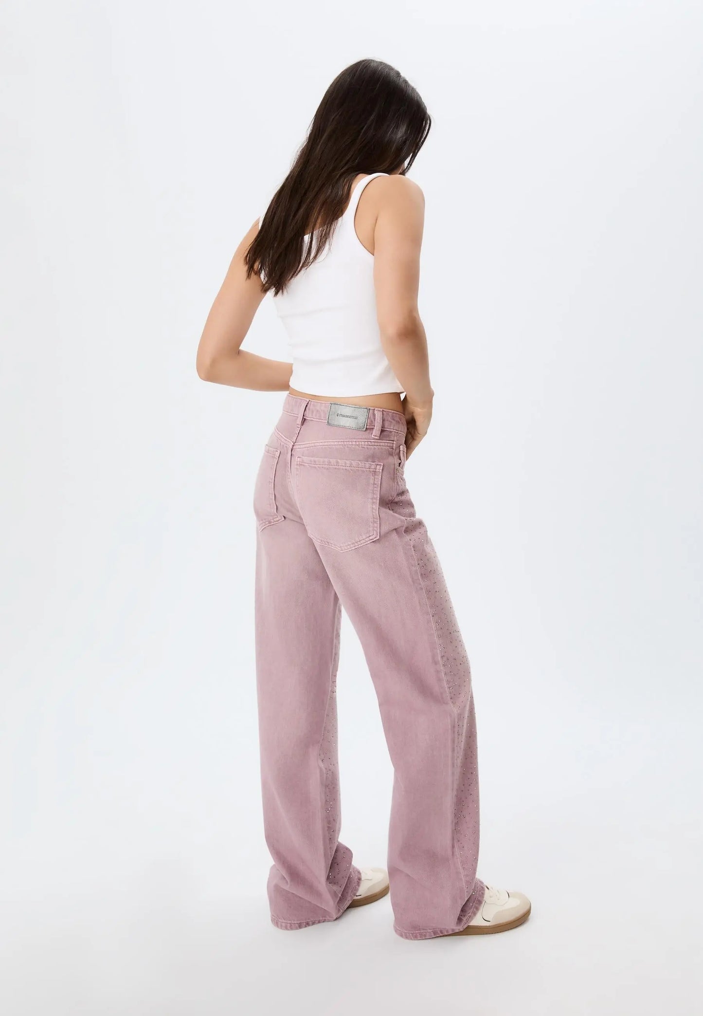 Straight-fit jeans with rhinestones Auréline