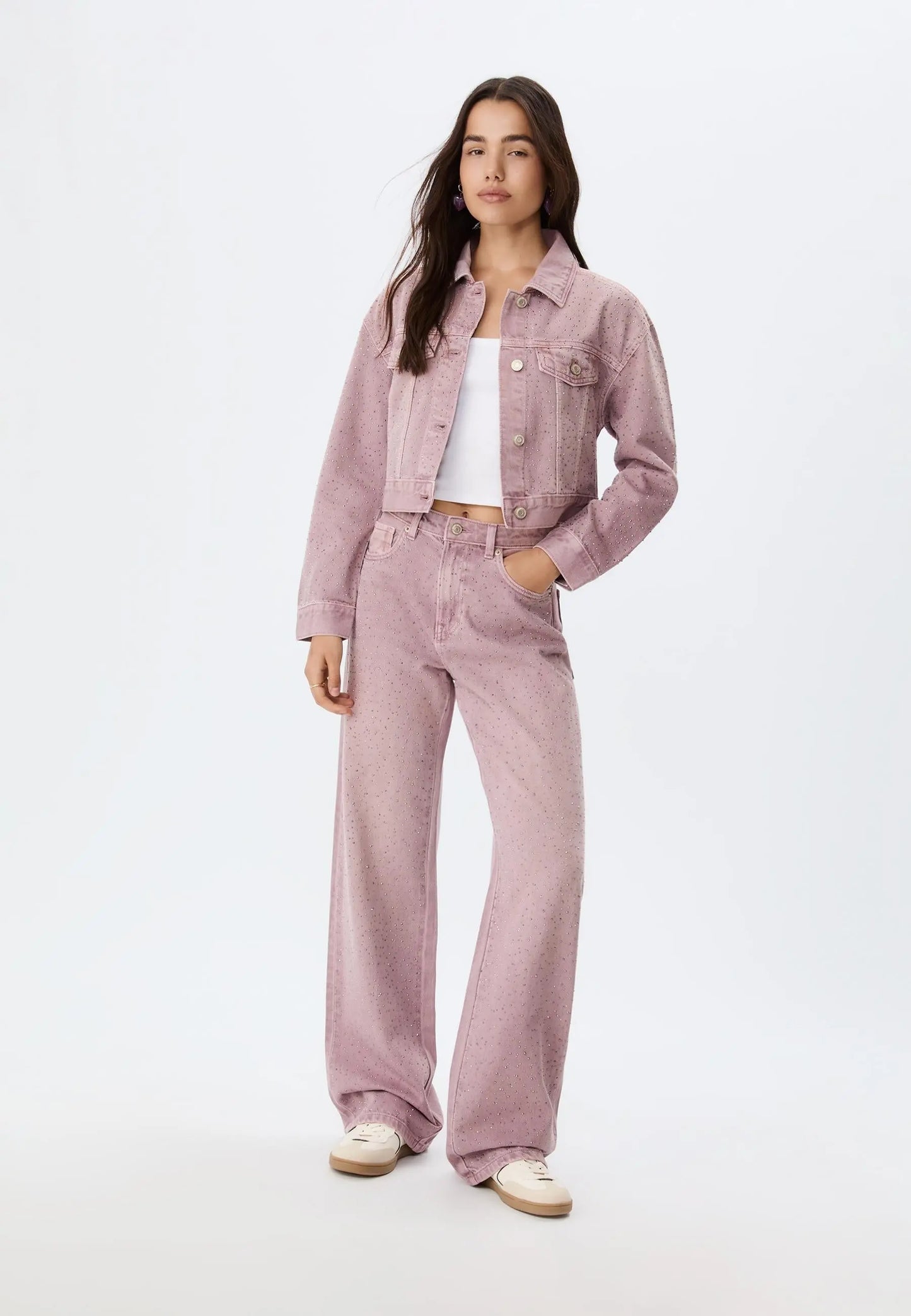 Straight-fit jeans with rhinestones Auréline