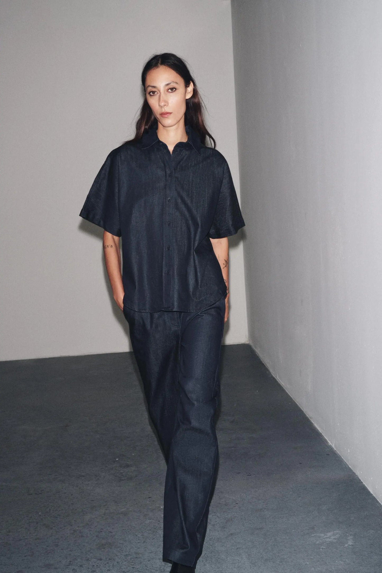 ZW COLLECTION DENIM SHIRT SHIRTS