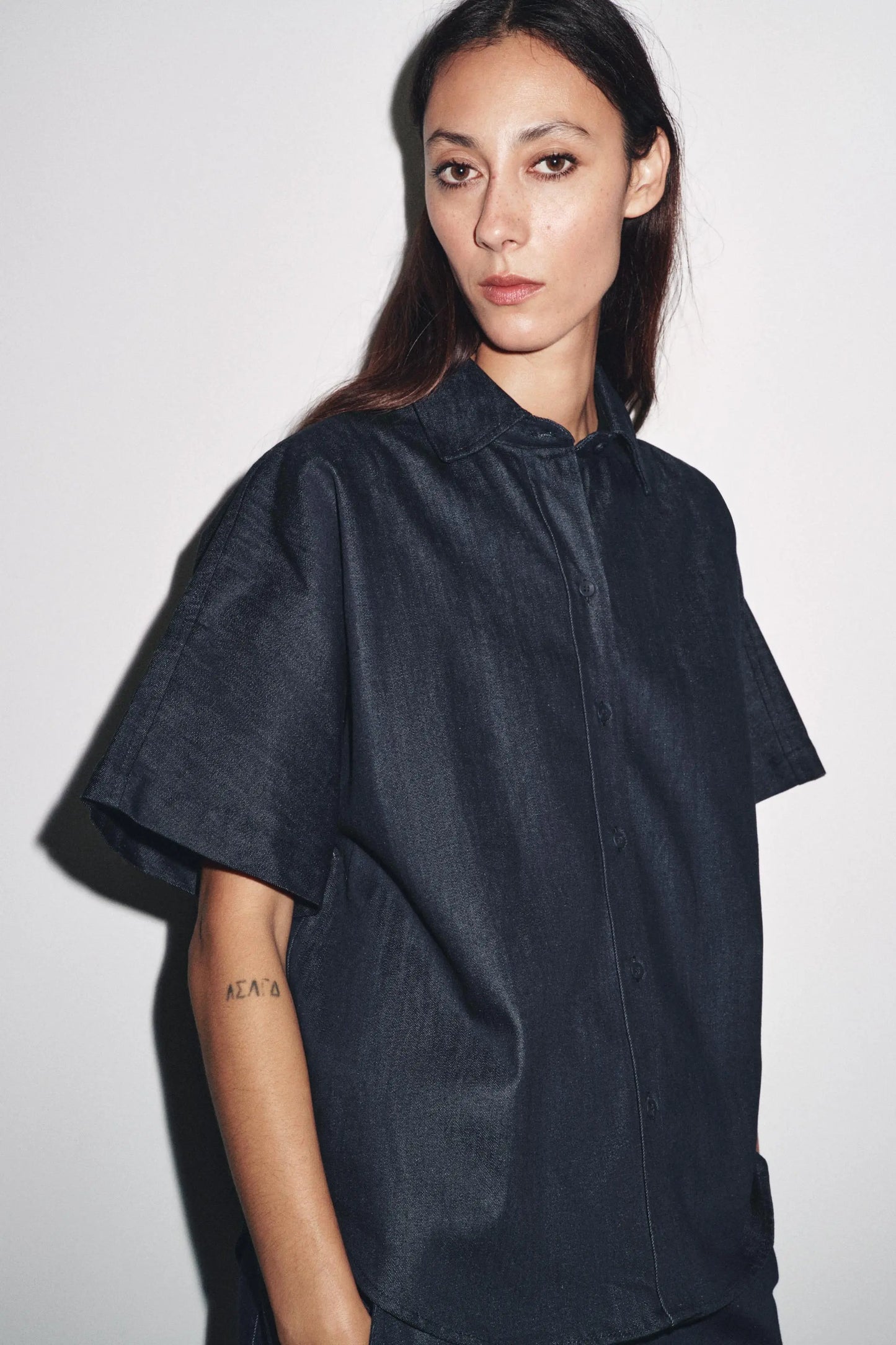 ZW COLLECTION DENIM SHIRT SHIRTS