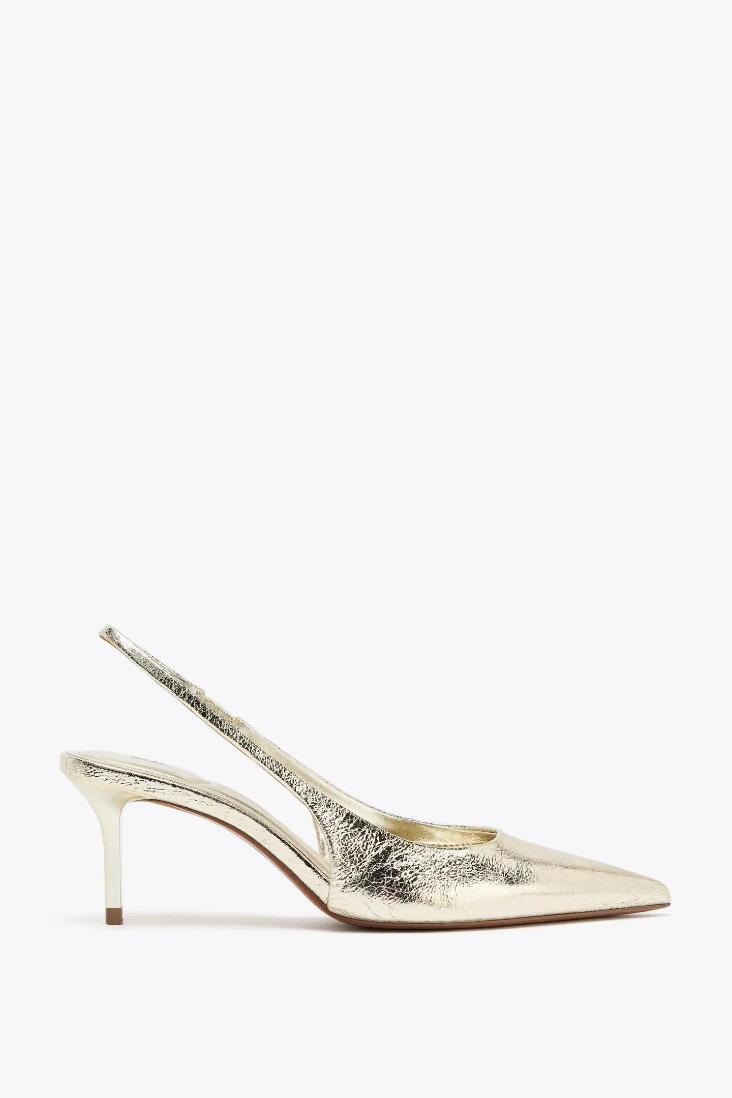 METALLIC-EFFECT SLINGBACK HEELS SHOES