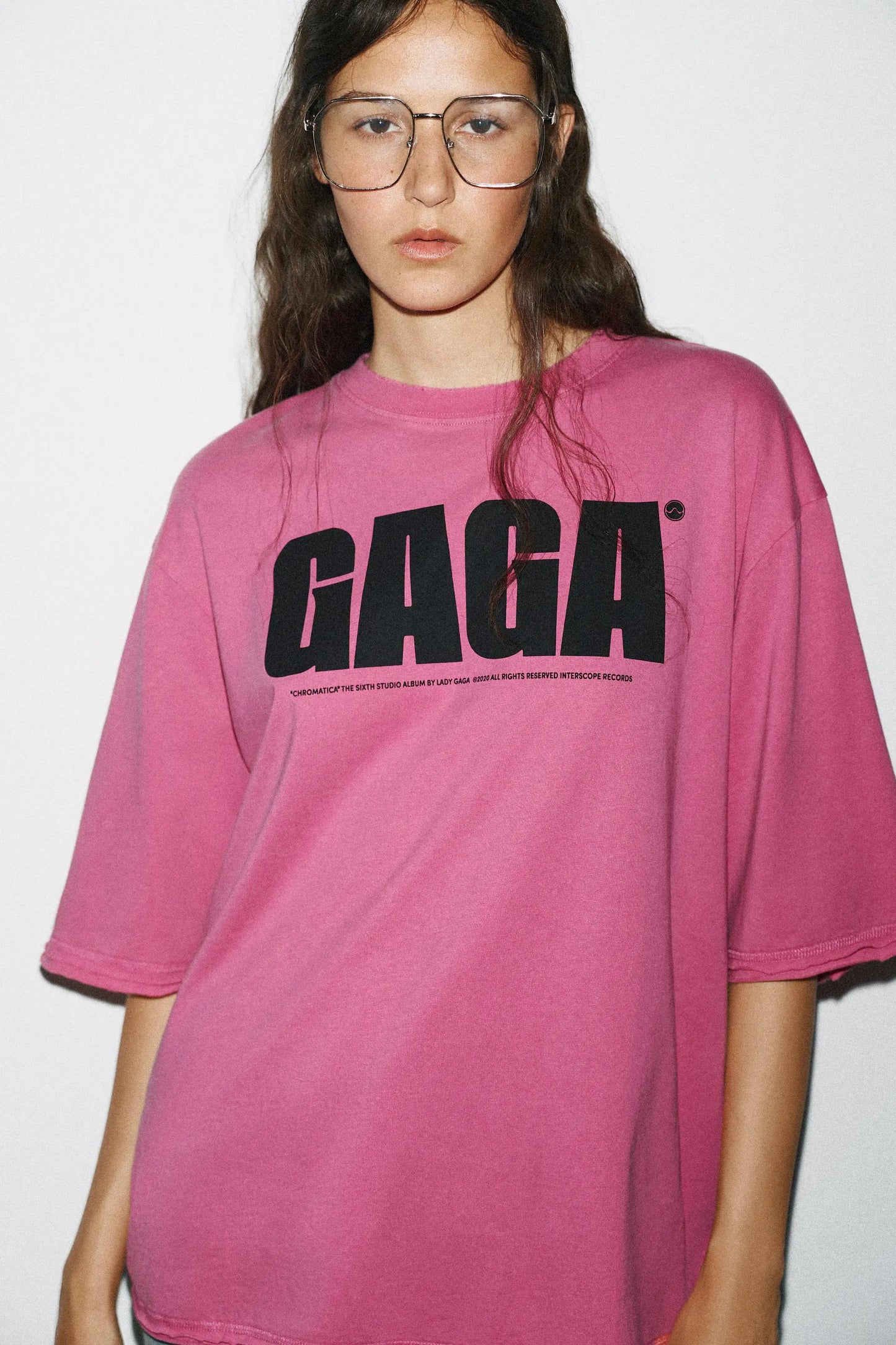 LADY GAGA WASHED-EFFECT T-SHIRT T-SHIRTS