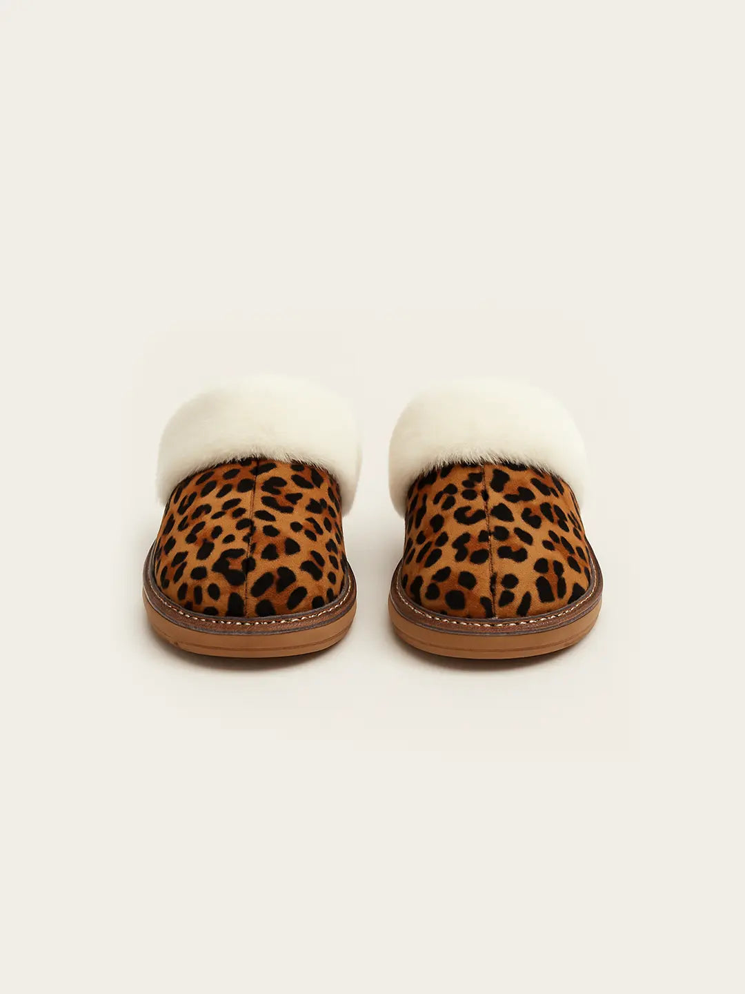 Leopard Faux-Fur Slippers Peashe
