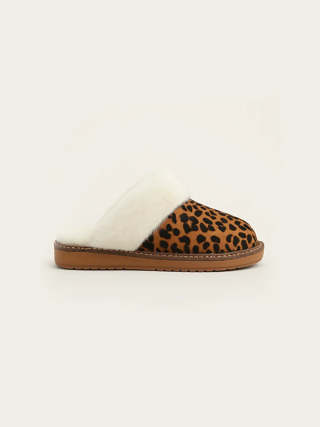 Leopard Faux-Fur Slippers Peashe