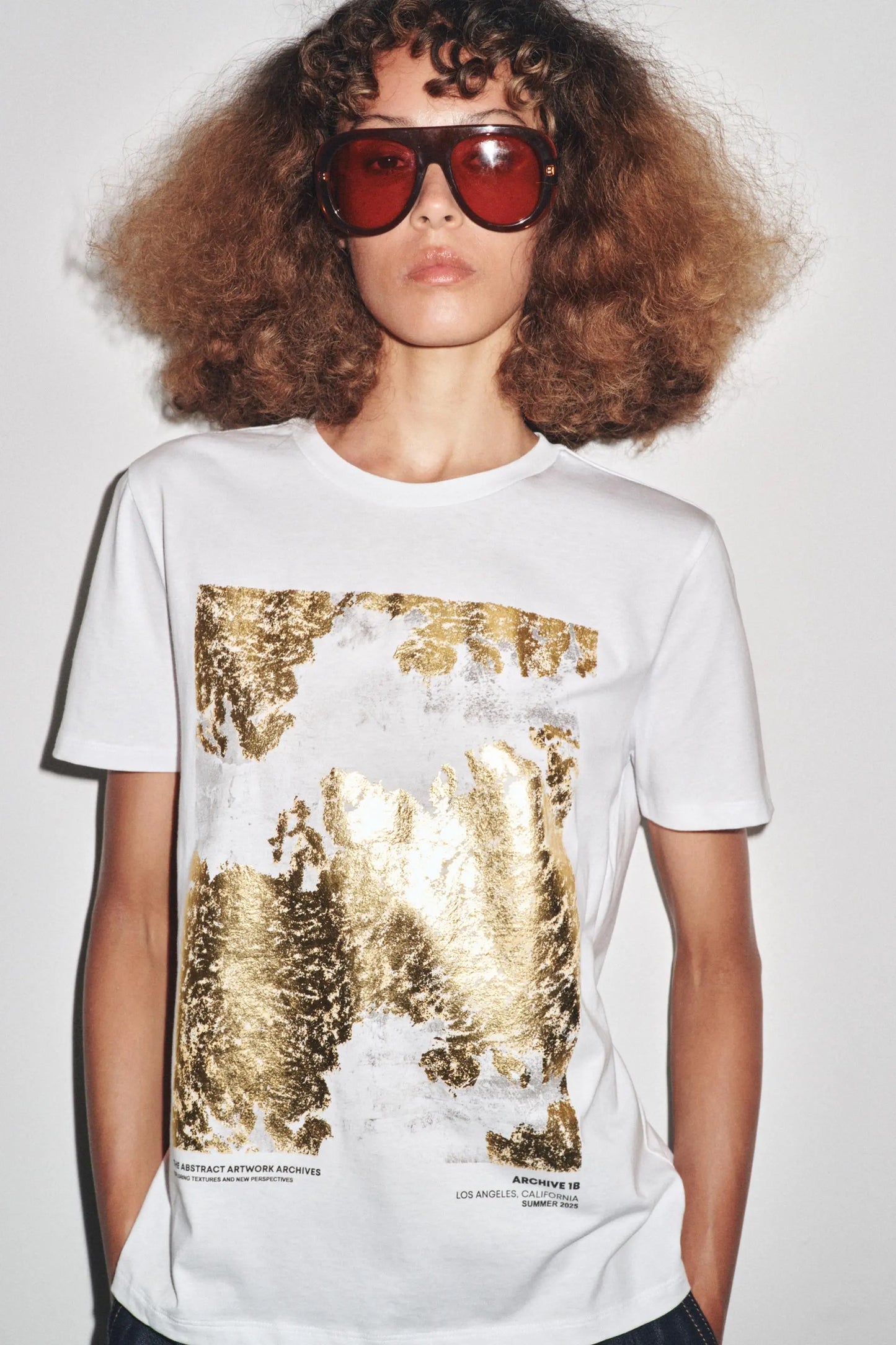 T-SHIRT WITH METALLIC PRINT T-SHIRTS