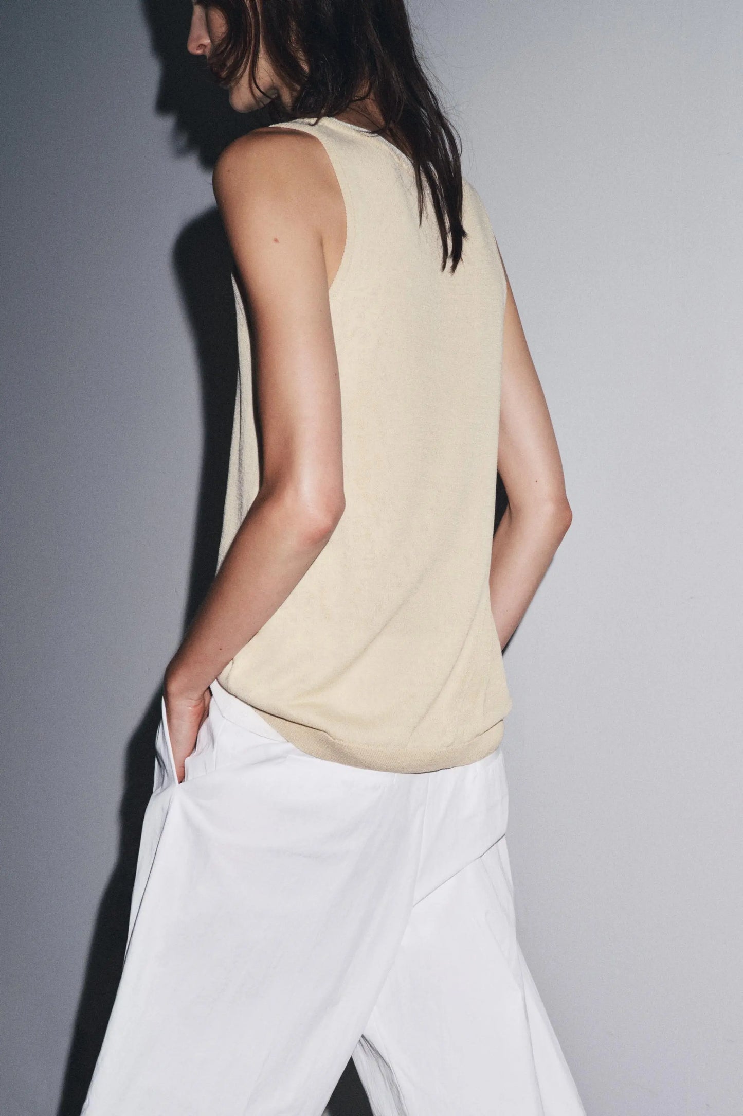 RIBBED KNIT TOP WITH BOW KNITWEAR