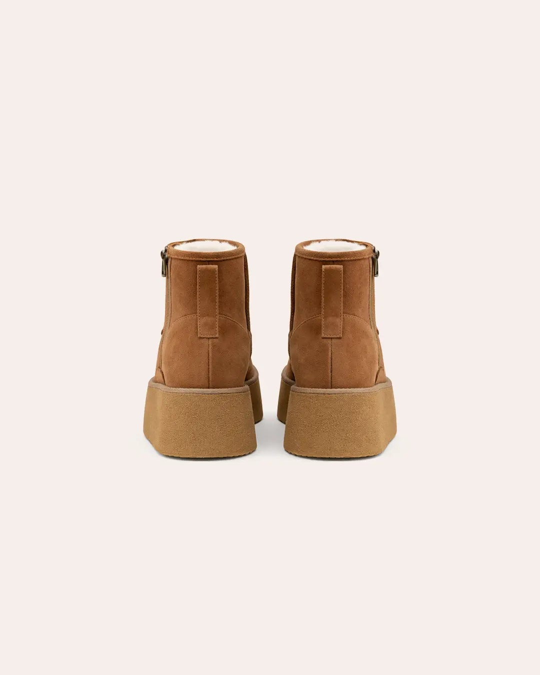 Genuine Leather Wool-Lined Platform Snow Boots Peashe