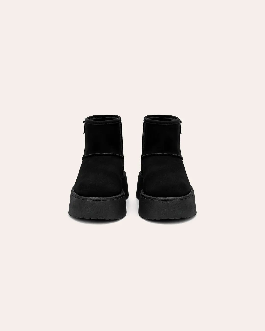 Genuine Leather Wool-Lined Platform Snow Boots Peashe
