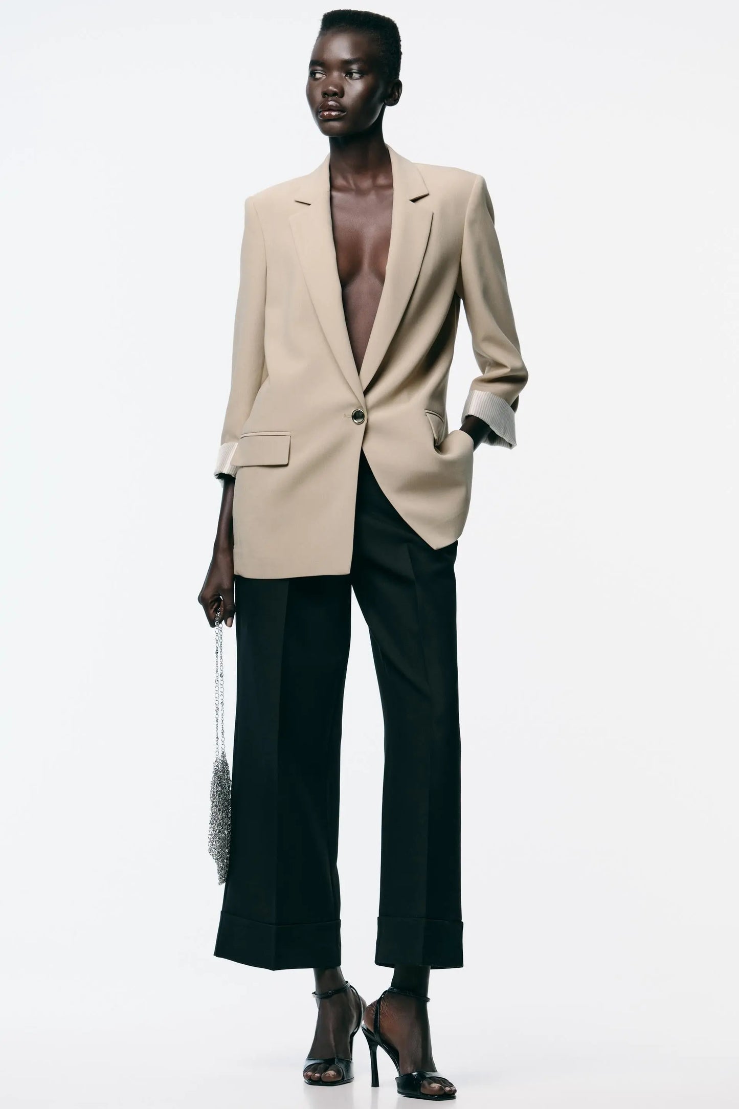 PRINTED CUFF BLAZER BLAZERS