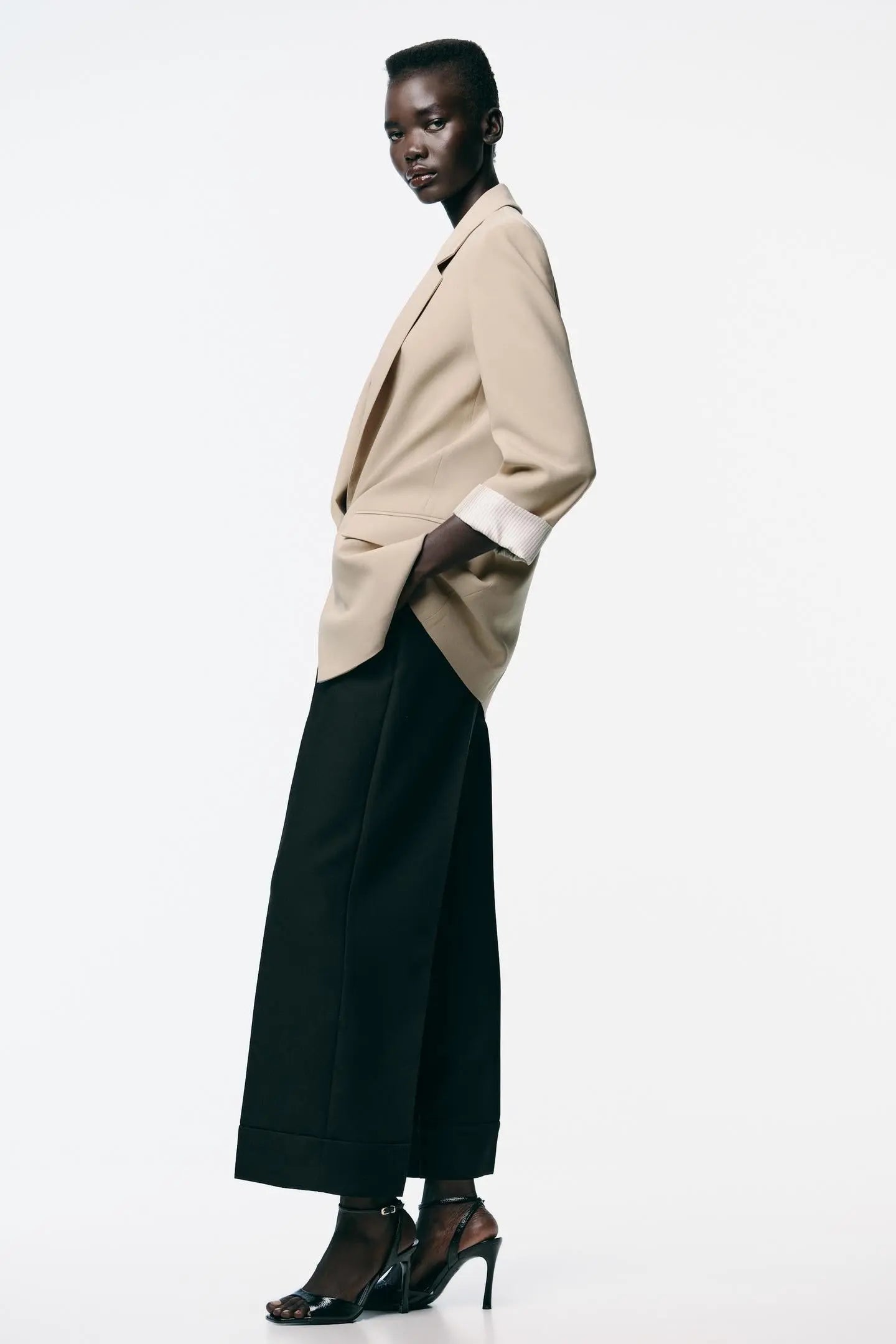 PRINTED CUFF BLAZER BLAZERS