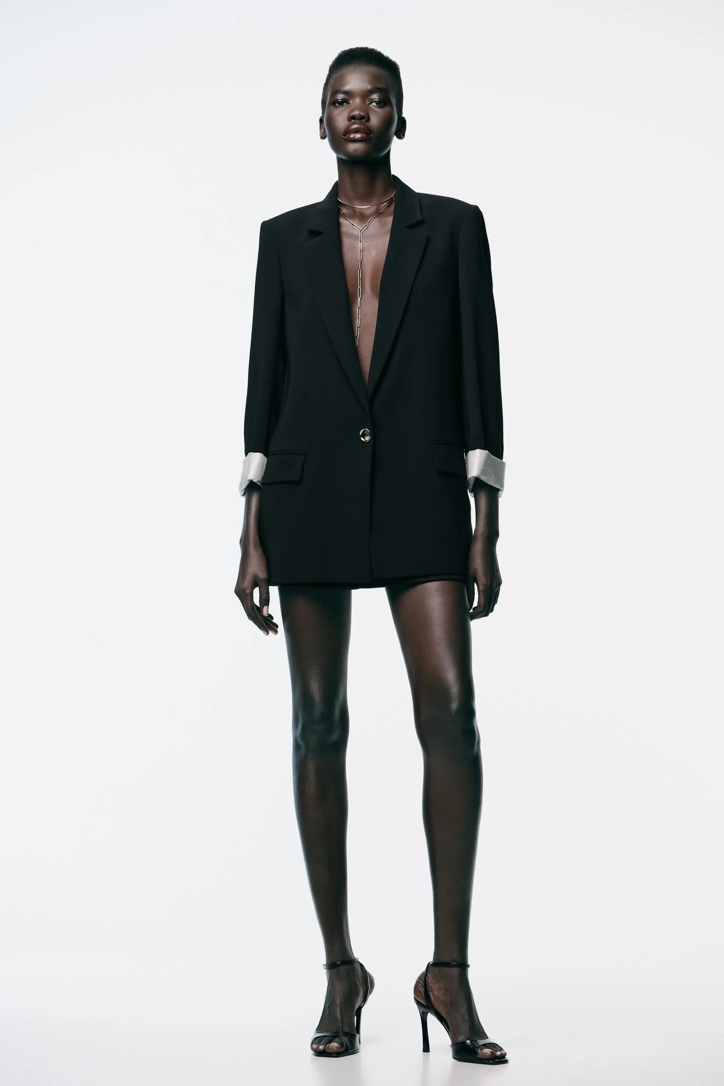 PRINTED CUFF BLAZER BLAZERS