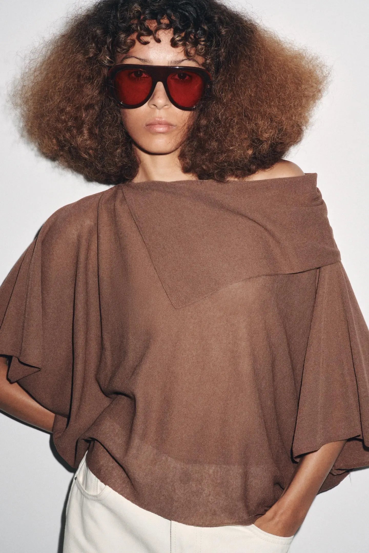 PLAIN KNIT LAYERED TOP TOP|BODYSUITS