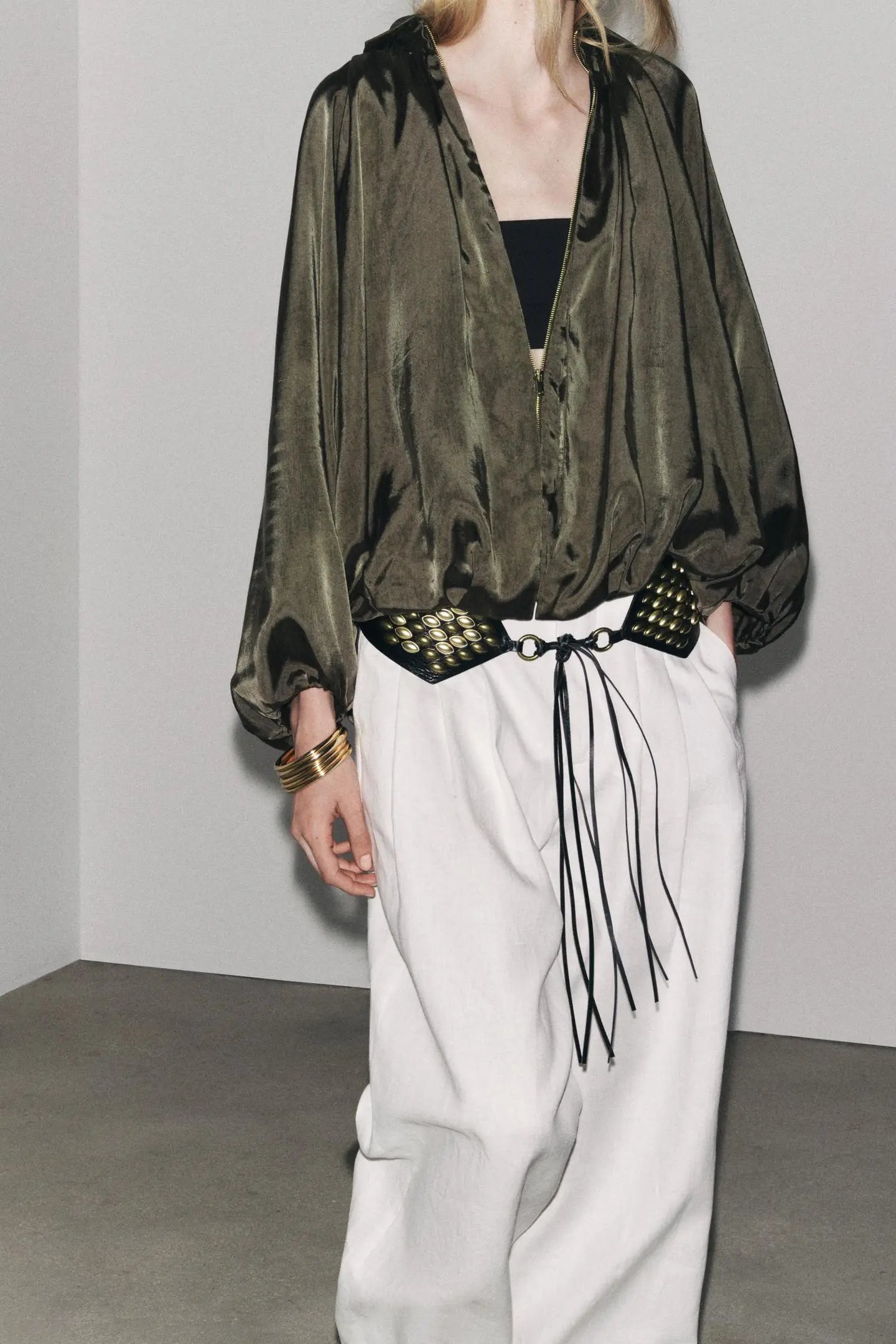 PUFFED BOMBER JACKET - ZW COLLECTION BLAZERS