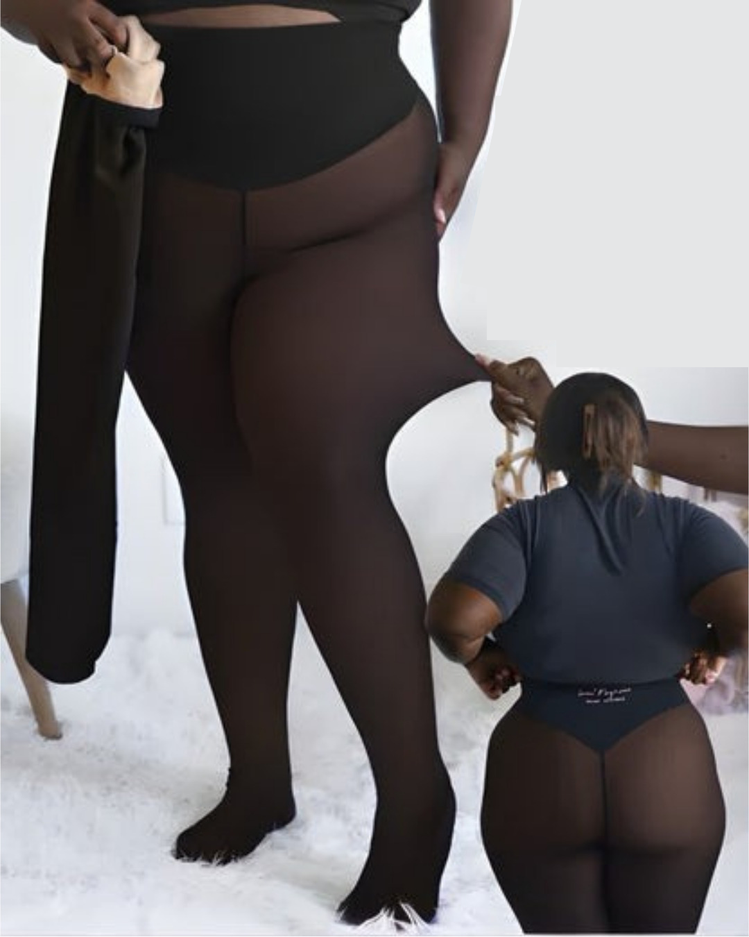 High-Waisted Shaping Fleece Leggings