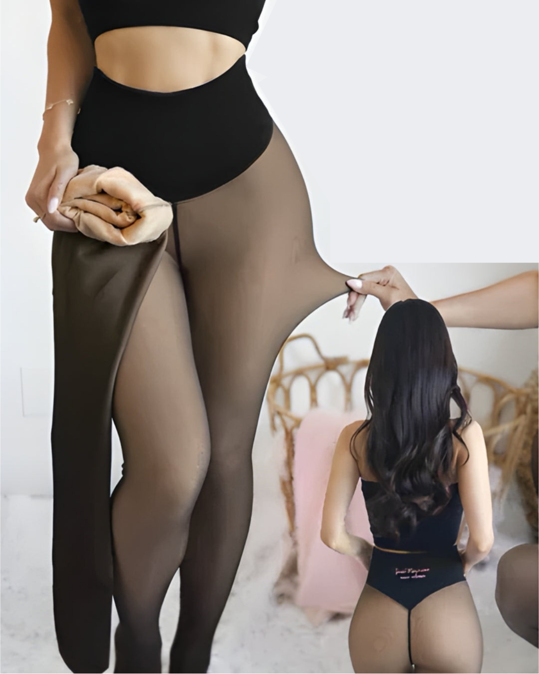 High-Waisted Shaping Fleece Leggings