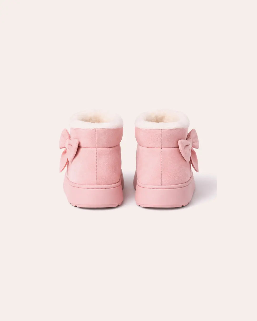 Plush Bow Slipper Boots Peashe