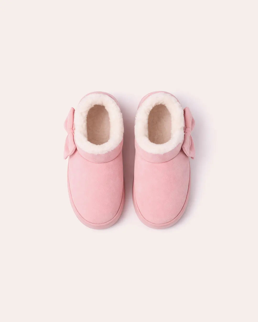 Plush Bow Slipper Boots Peashe