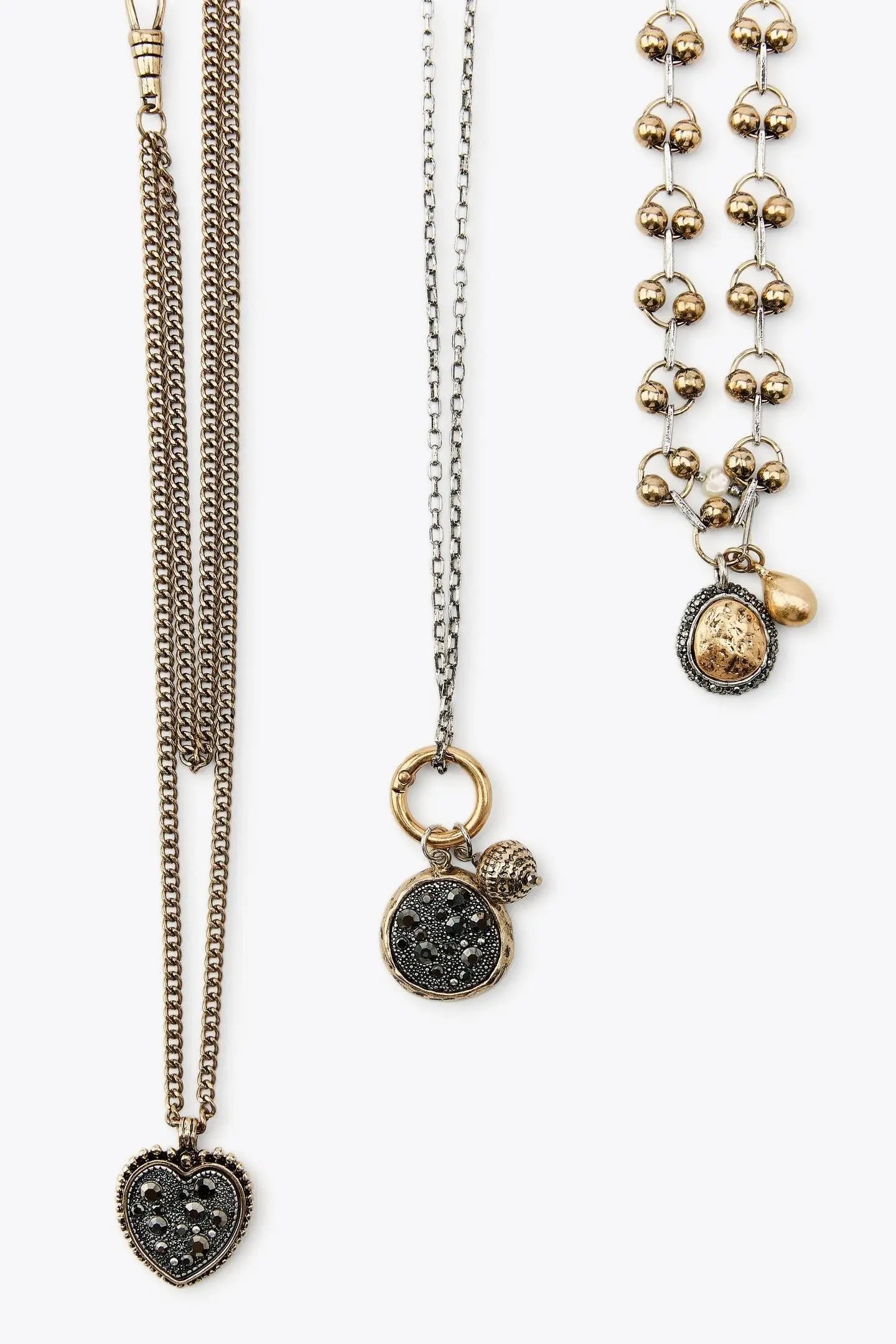 3-PACK OF ASSORTED CHAIN NECKLACES WITH COINS ACCESSORIES|JEWLLERY