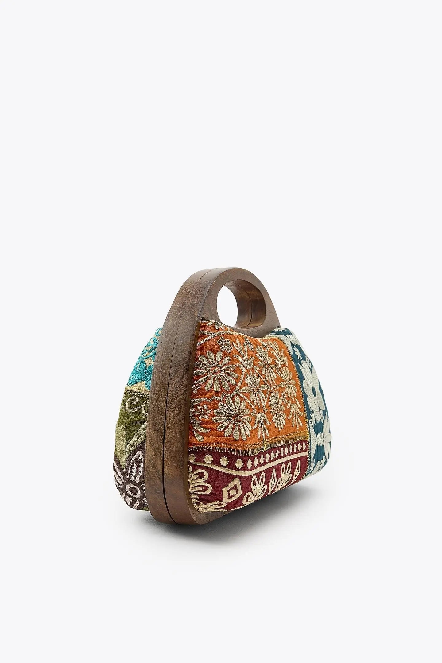 EMBROIDERED WOODEN BOX BAG ACCESSORIES|JEWLLERY