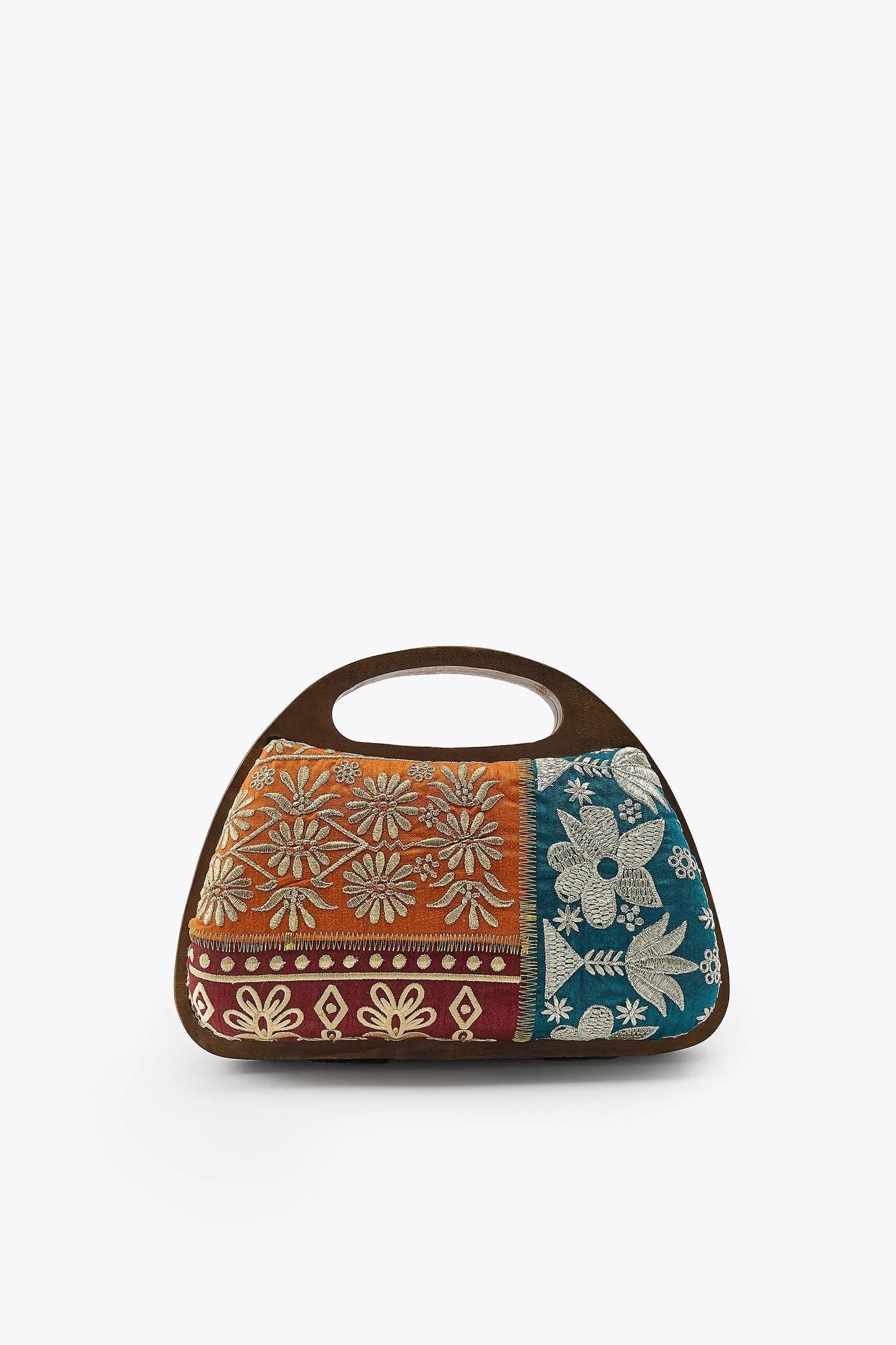 EMBROIDERED WOODEN BOX BAG ACCESSORIES|JEWLLERY