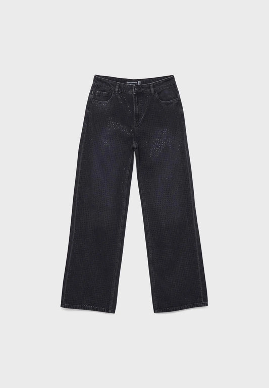 Straight-fit jeans with rhinestones Auréline