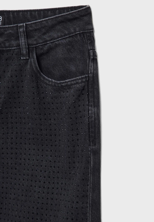 Straight-fit jeans with rhinestones Auréline