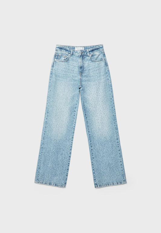 Straight-fit jeans with rhinestones Auréline