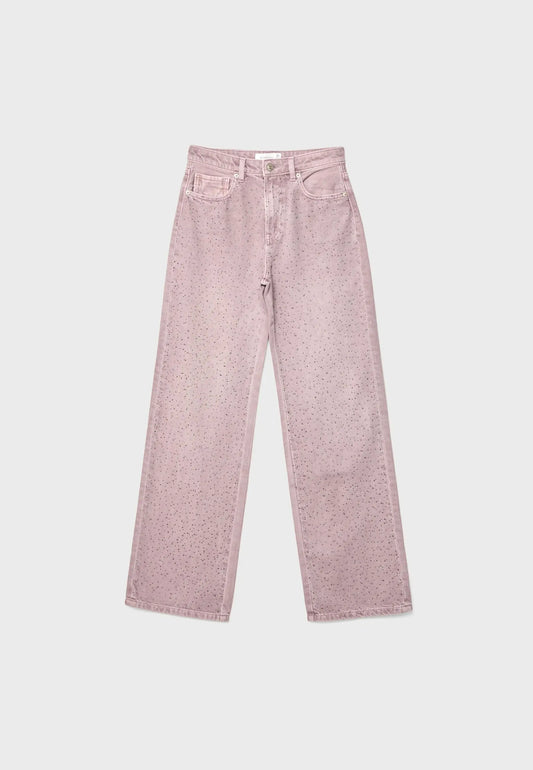 Straight-fit jeans with rhinestones Auréline