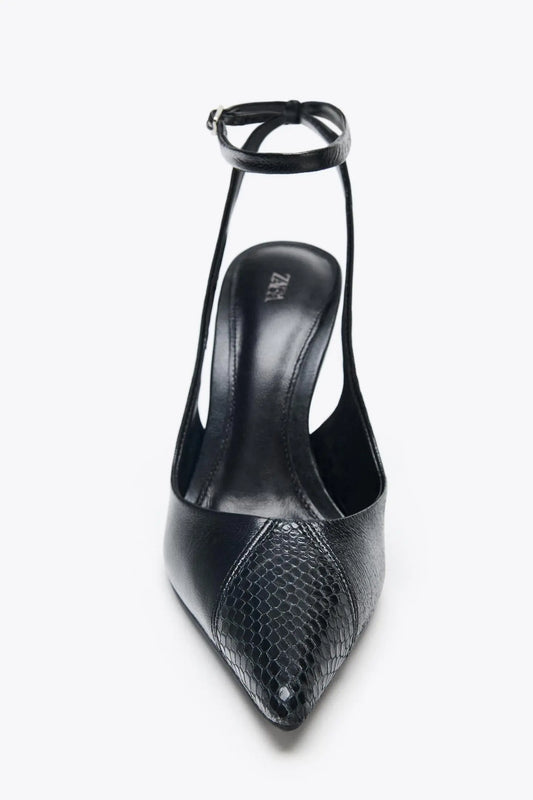 LEATHER HIGH-HEEL SHOES SHOES