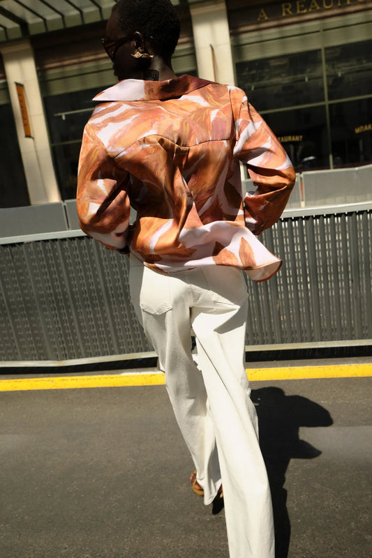 PRINTED SATIN SHIRT SHIRTS