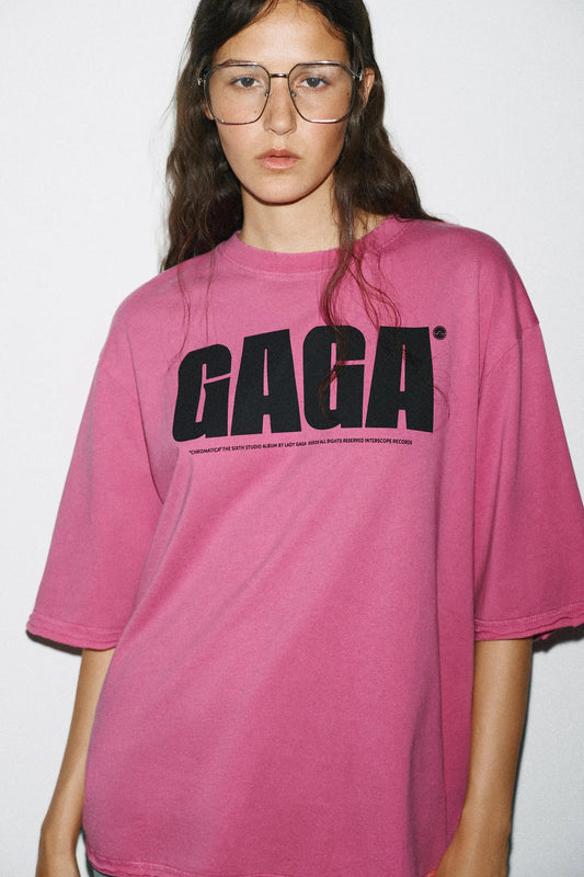 LADY GAGA WASHED-EFFECT T-SHIRT T-SHIRTS