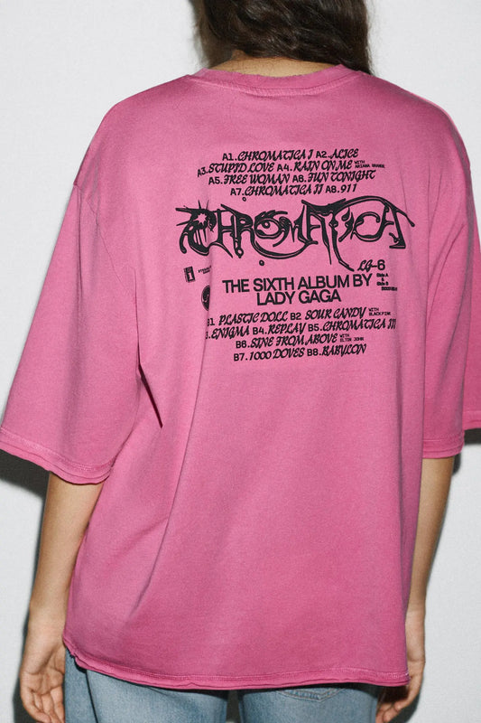 LADY GAGA WASHED-EFFECT T-SHIRT T-SHIRTS