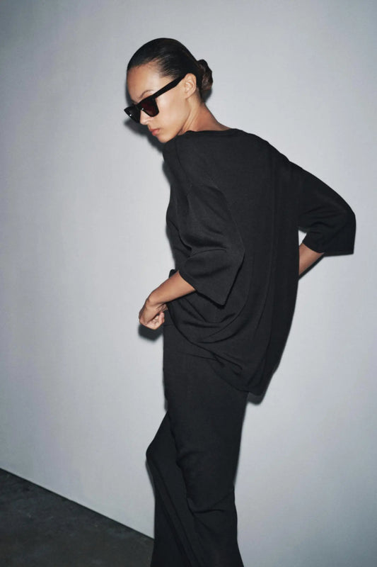 OVERSIZED PLAIN KNIT TOP KNITWEAR