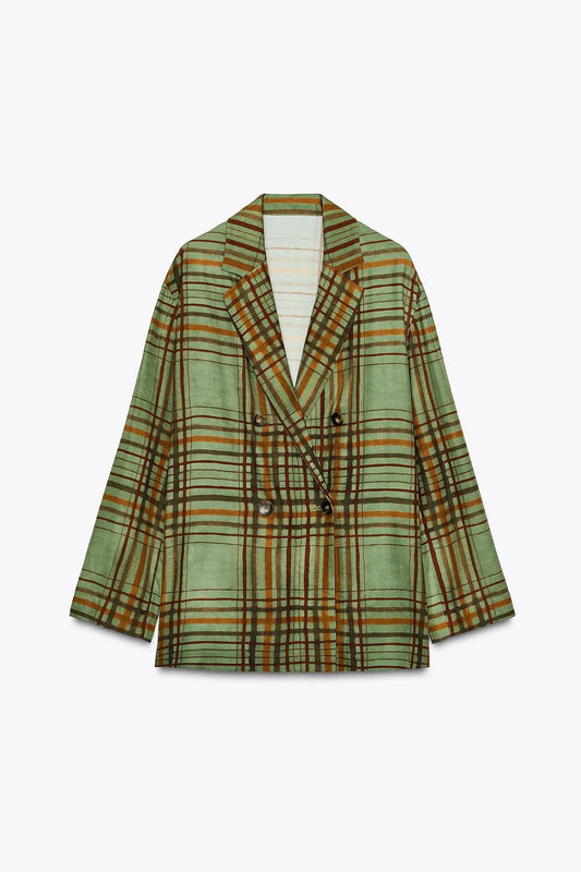 ZW COLLECTION FLOWY CHECK BLAZER BLAZERS