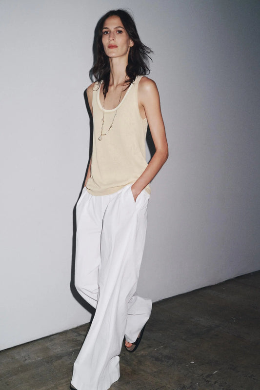 RIBBED KNIT TOP WITH BOW KNITWEAR