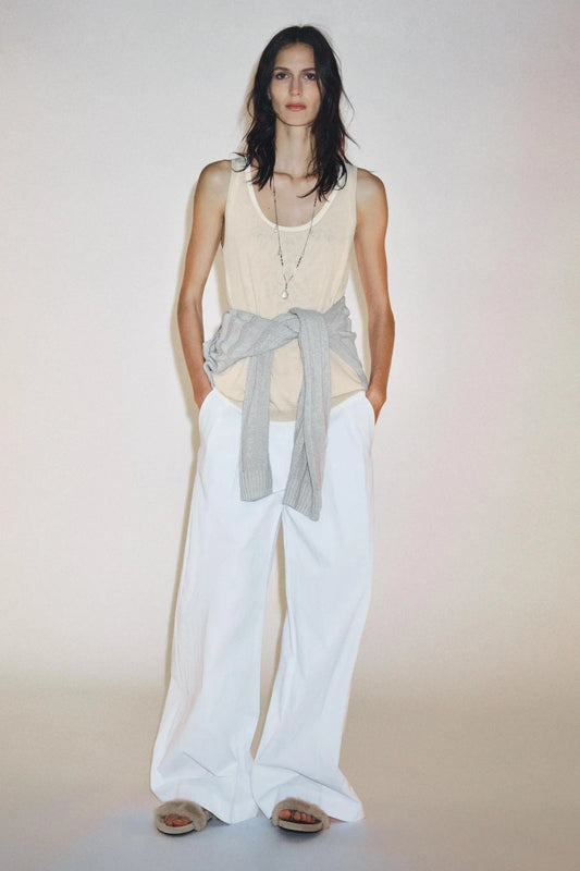 RIBBED KNIT TOP WITH BOW KNITWEAR