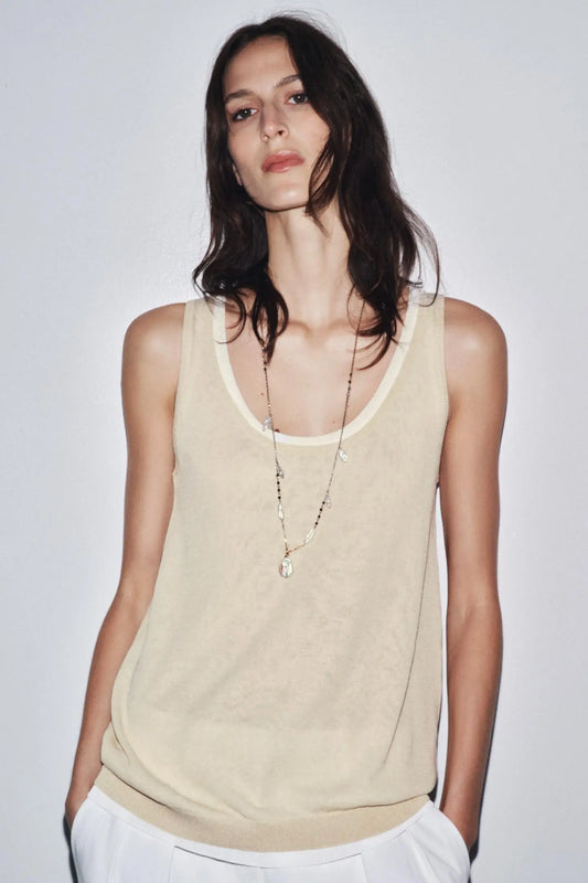 RIBBED KNIT TOP WITH BOW KNITWEAR