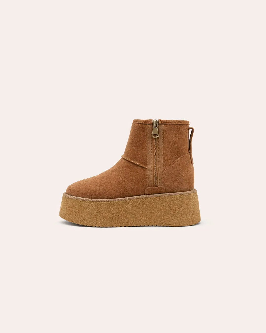 Genuine Leather Wool-Lined Platform Snow Boots Peashe