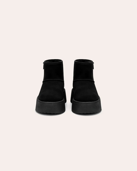 Genuine Leather Wool-Lined Platform Snow Boots Peashe