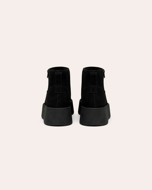 Genuine Leather Wool-Lined Platform Snow Boots Peashe