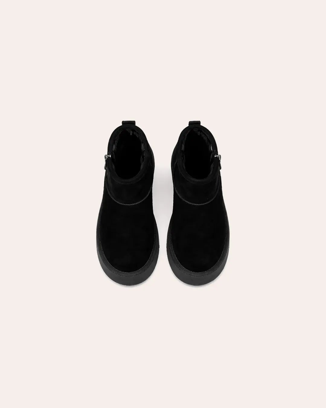 Genuine Leather Wool-Lined Platform Snow Boots Peashe