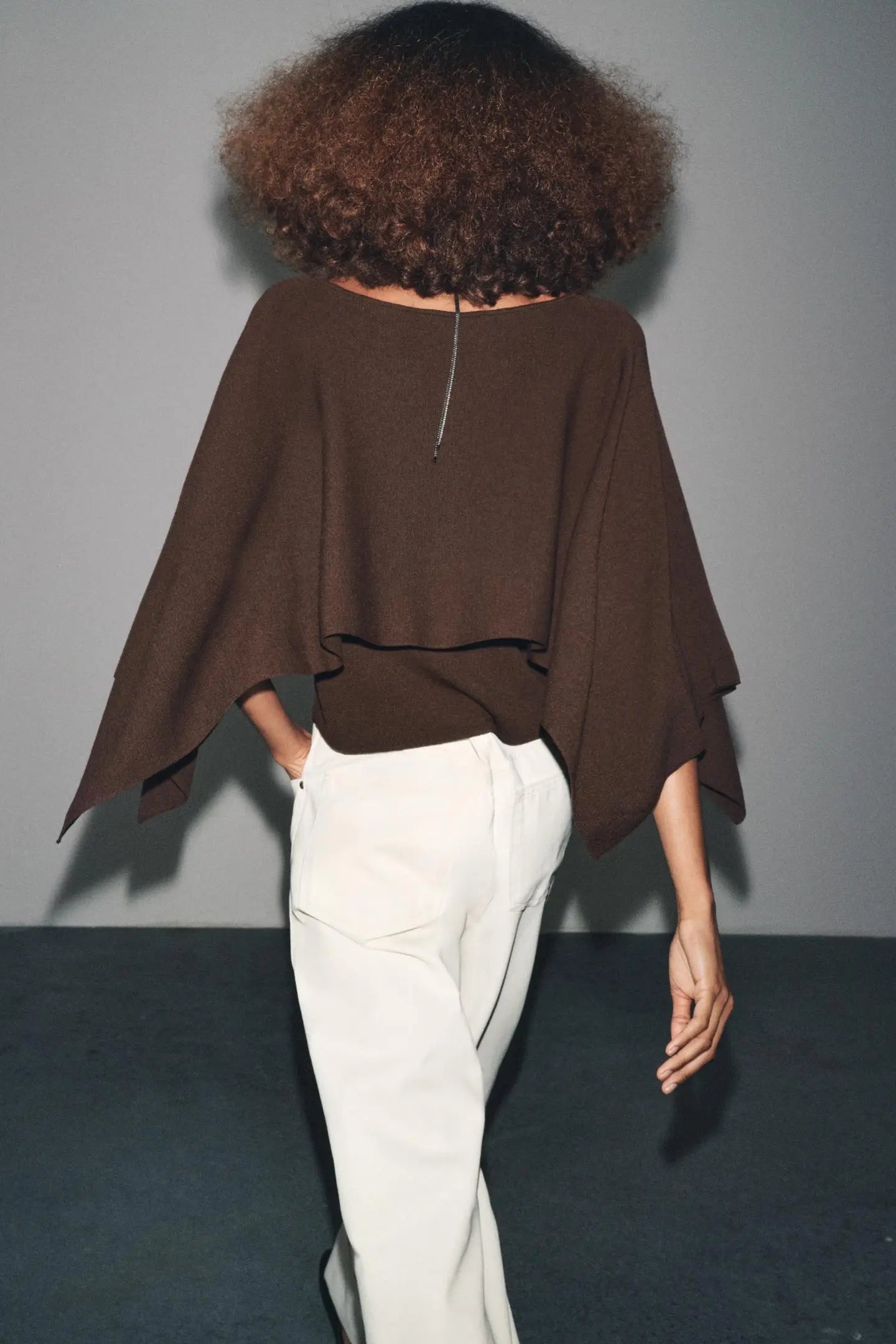KNIT CAPE TOP TOP|BODYSUITS
