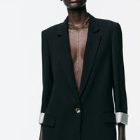 PRINTED CUFF BLAZER BLAZERS