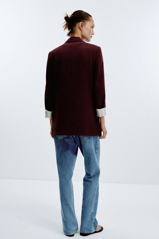 PRINTED CUFF BLAZER BLAZERS