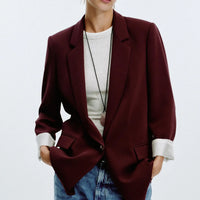 PRINTED CUFF BLAZER BLAZERS