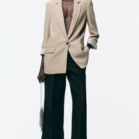 PRINTED CUFF BLAZER BLAZERS