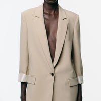 PRINTED CUFF BLAZER BLAZERS