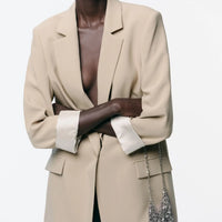 PRINTED CUFF BLAZER BLAZERS