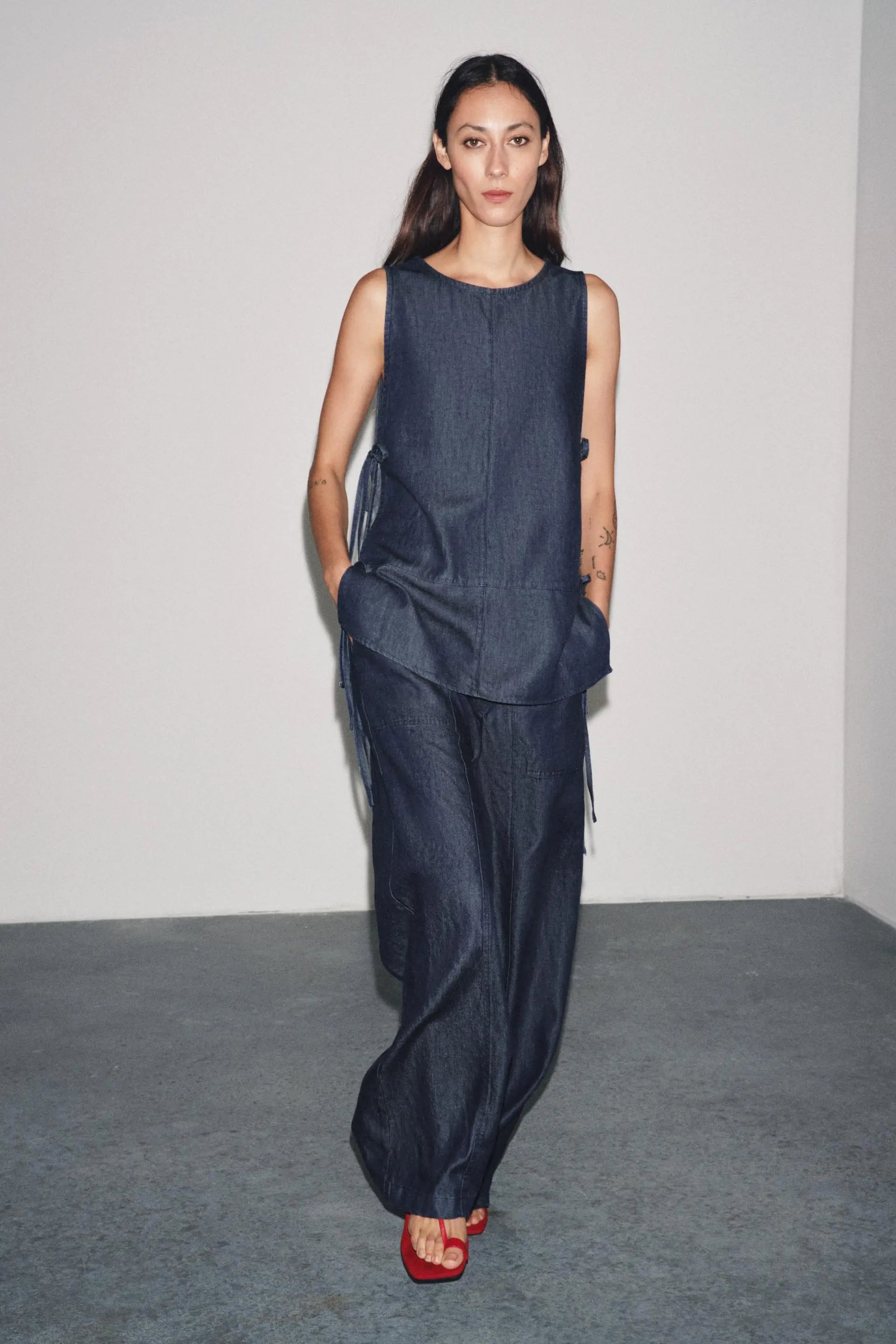 CROSSOVER DENIM TROUSERS TROUSERS